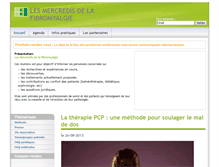 Tablet Screenshot of mercredis-fibromyalgie.fr